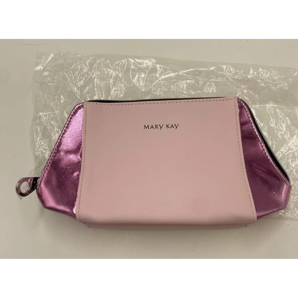 Mary‎ Kay Small Make Up Bag Pink Metallic 9